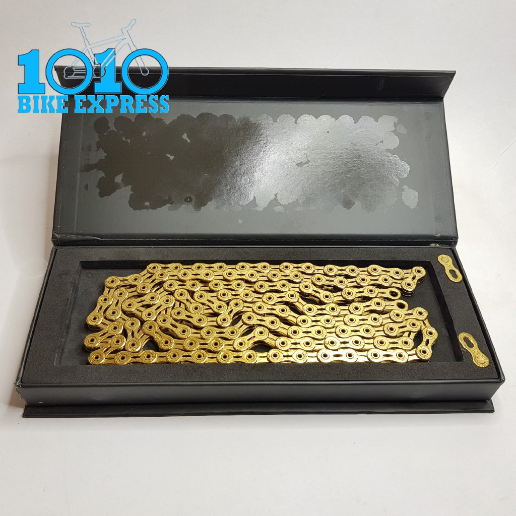 Sumc Chain 10speed Oil Slick Black And Gold Bicycle Bike