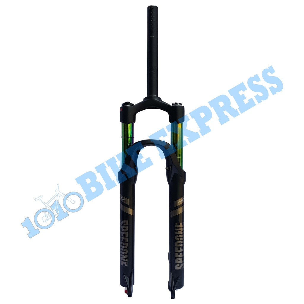Speed One Bazooka Air Suspension Fork 27.5 And 29 Black Oil Slick Color FOR BICYCLE