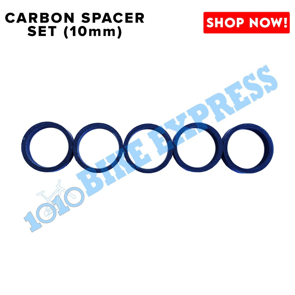 Carbon Fork Spacer Set Mountain Bike Road 10mm 5 Pcs. FOR BICYCLE