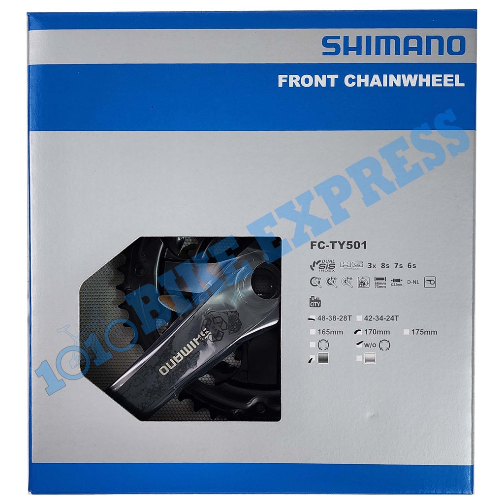 Shimano Fc-Ty501 ChainWheel ty501 crank Mtb 42x34x24x170mm 6-8 Speed ty 501