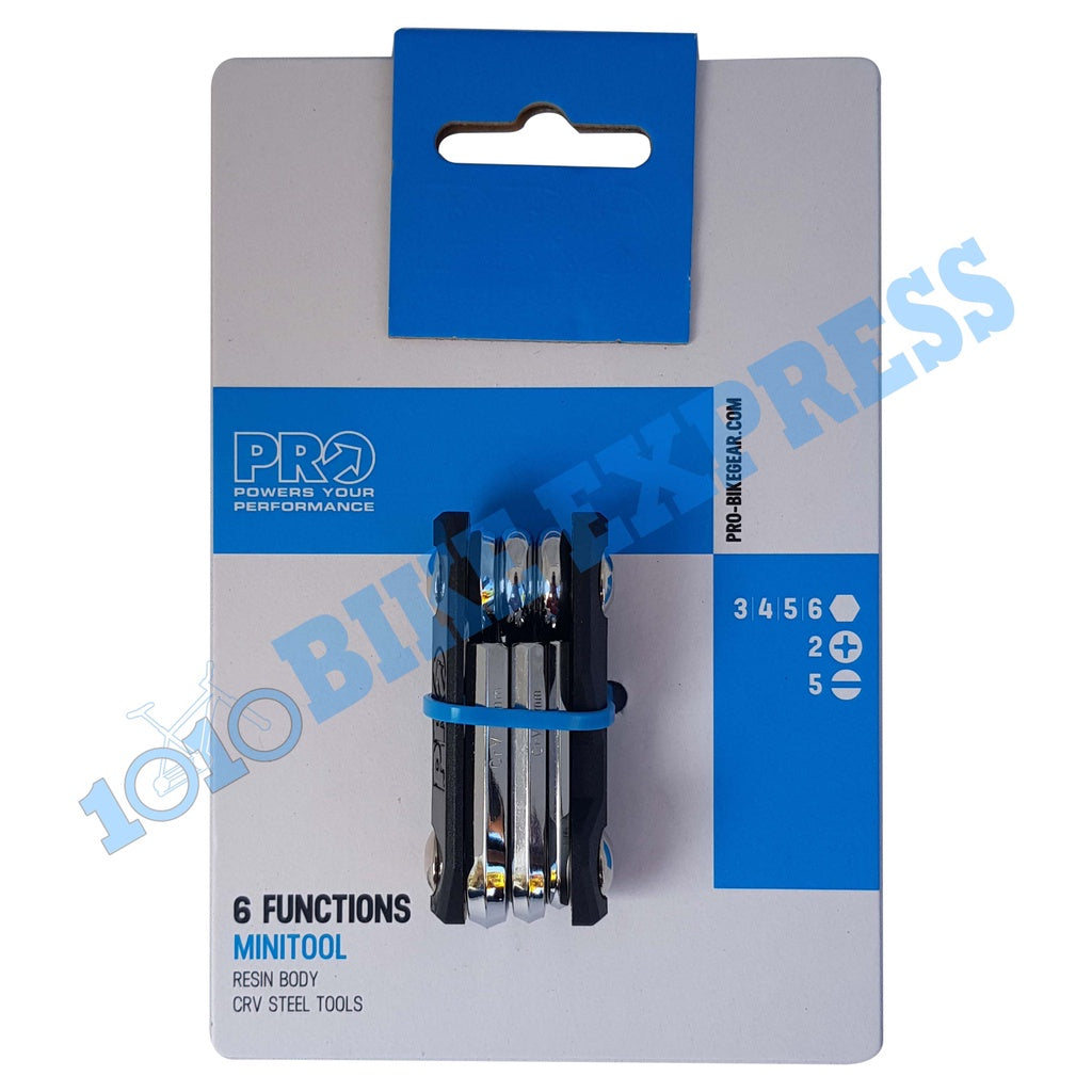 PRO Bike Gear Mini tool 6 Function minitool folding tools