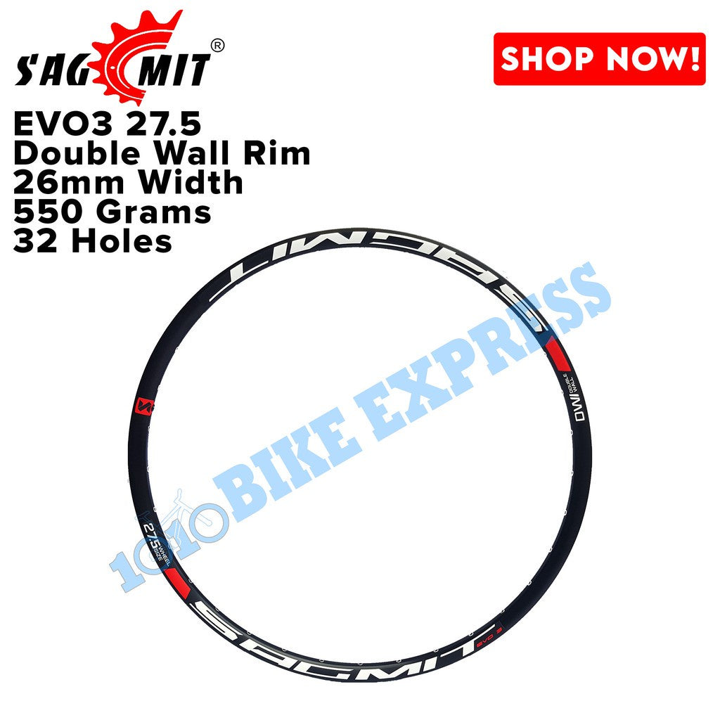 Sagmit Evo3 Rim 26 27.5 29 Evo 3 Tr & Brooklyn Xc (sold as Pair) (32holes)