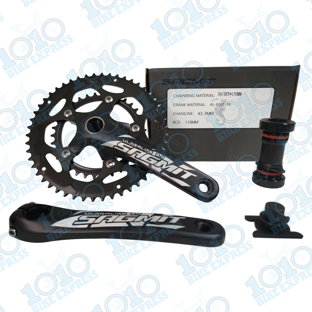 Sagmit Ultralite 3.0 Crankset Ultralight Racing Pro 3.0 36-52T 170mm Road Bike