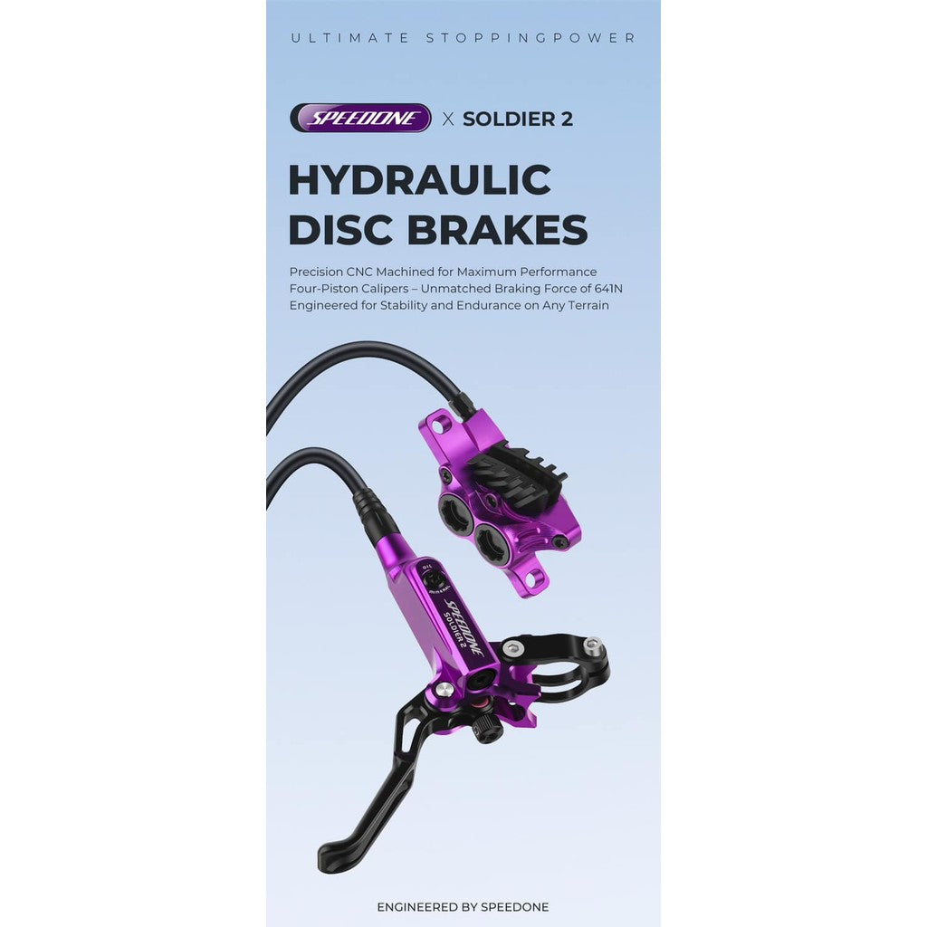 SPEEDONE SOLDIER 2.0 HYDRAULIC BRAKESET 4 PISTONS