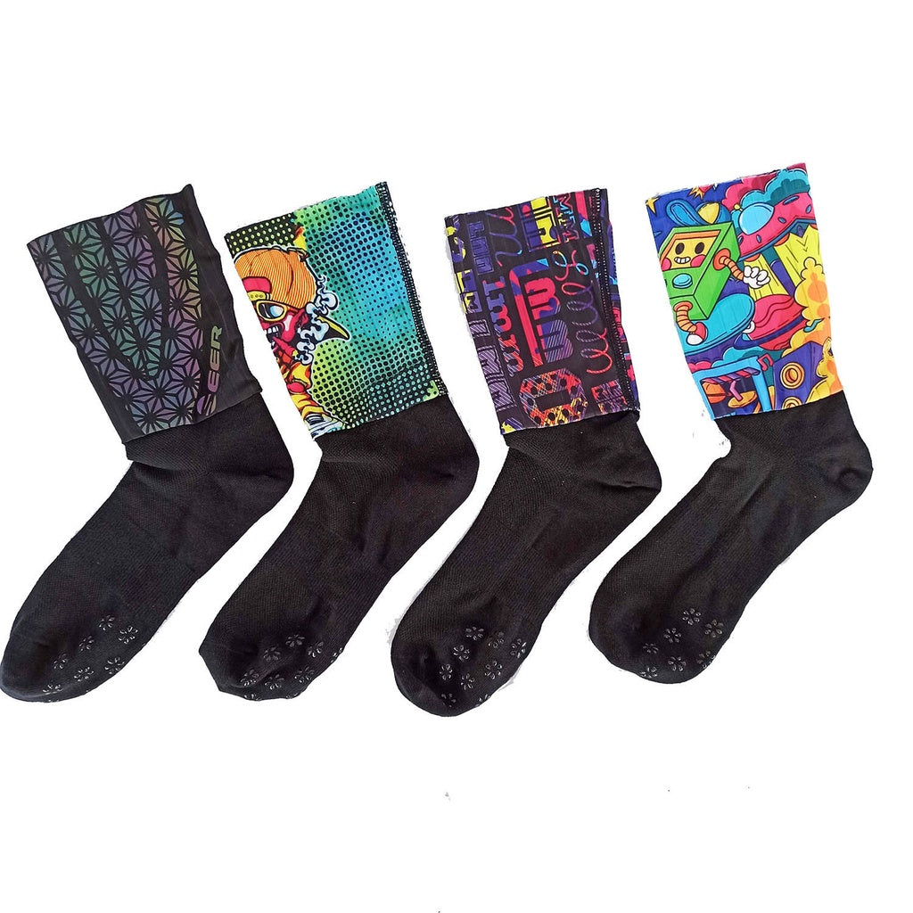 Seer Lycra Silicone Socks Colored And Oil Slick Legit