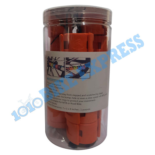 Roswheel Rubber Chainguard Mountain Bike Chain Guard Ring With Cable Tie Per Bottle 36pcs