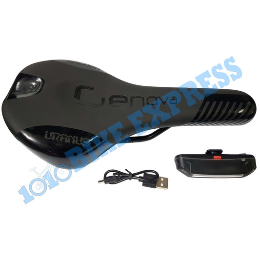 Genova Uranus Saddle With Tail Light And Usb Charger