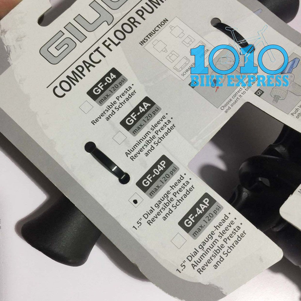 GIYO Compact Floor Pump 120psi Gf-04p