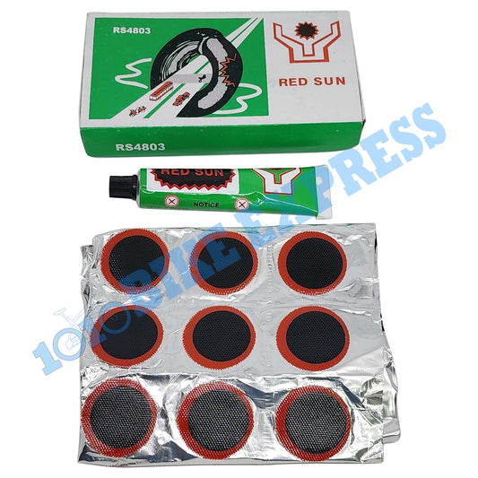 Red Sun Patch Kit / cold patch 48pc 1 Rubber Cement redsun patchkit coldpatch RS4803