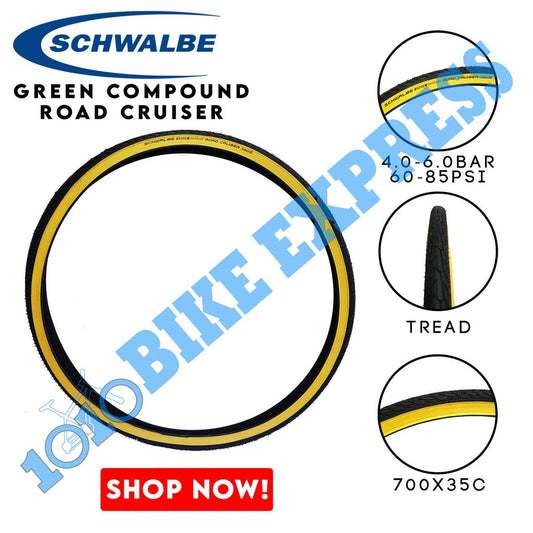 Schwalbe Road Bike Tire Wired Lugano 25c And Cruiser 35c