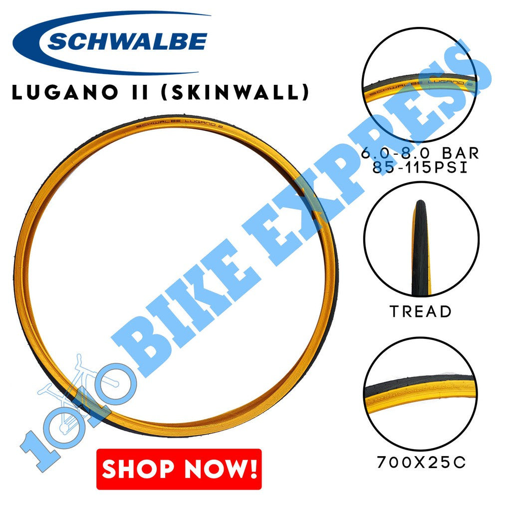 Schwalbe Road Bike Tire Wired Lugano 25c And Cruiser 35c